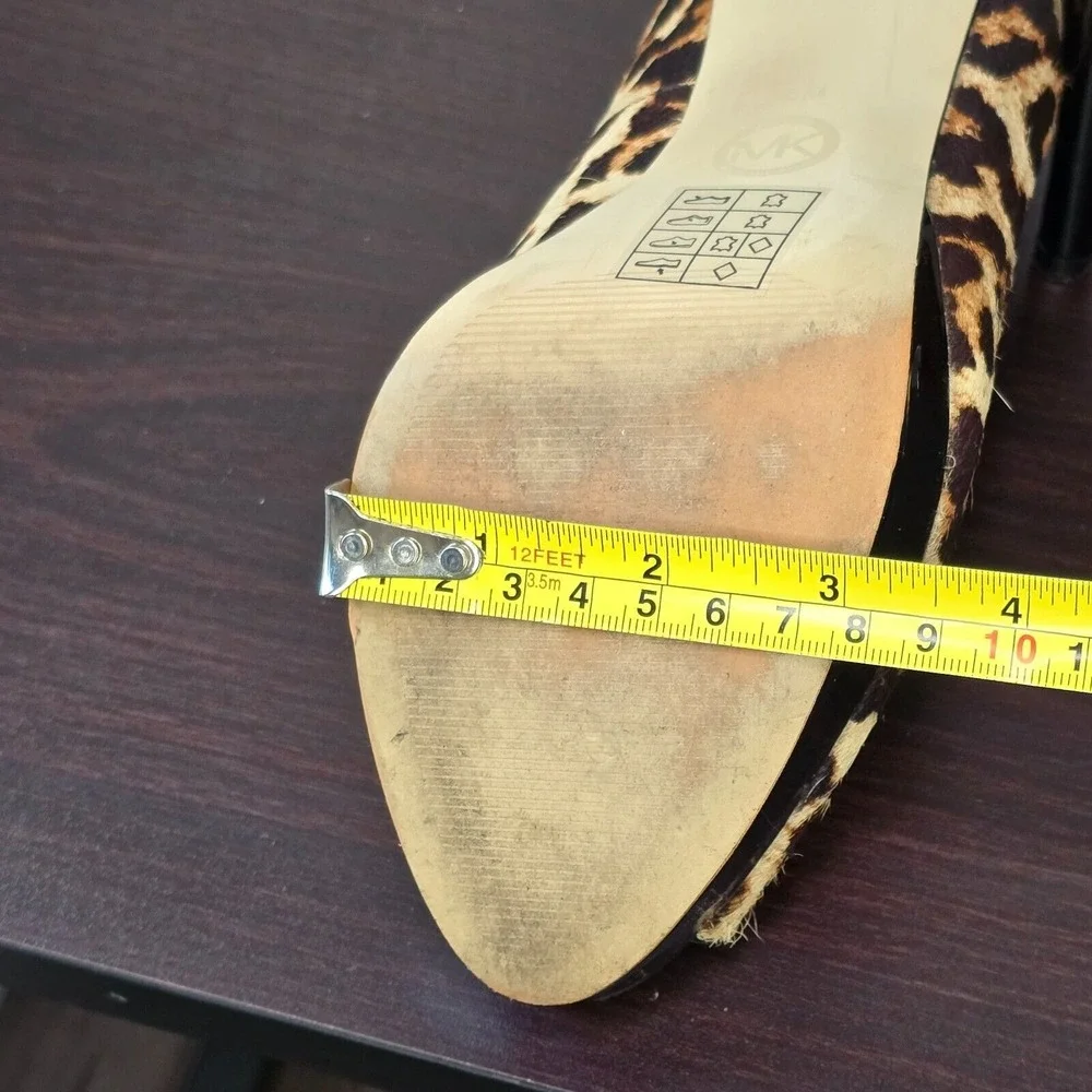 MICHAEL KORS Ionna Pump Leopard Cheetah print‎ haircalf 10M ORIG $125  MK shoe